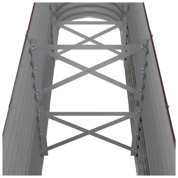 Aia taimelava, ovaalne, pruun galvaniseeritud teras, 260 x 40 x 68 cm – 5