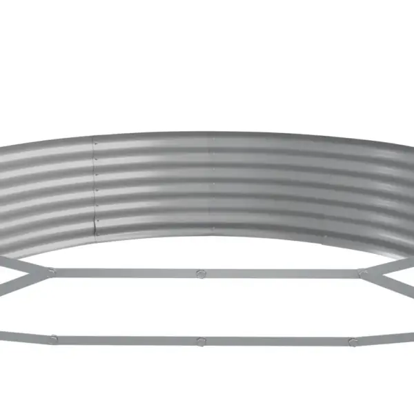 Pruun ovaalne aia taimelava galvaniseeritud terasest, 523 x 140 x 36 cm - 5