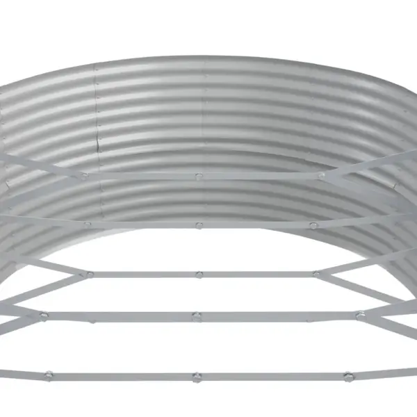 Pruun ovaalne aia taimelava, galvaniseeritud teras, 544 x 100 x 36 cm – 5
