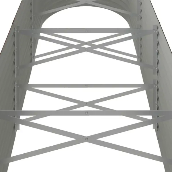 Pruun ovaalne aia taimelava, galvaniseeritud teras, 296 x 80 x 68 cm – 5