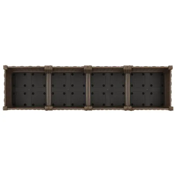 Kahe tasandiga taimekast, pruun polüpropüleen, 160 x 40 x 71 cm – 5