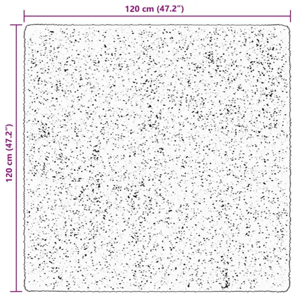 Pruun kandiline vaip HUARTE, 120 x 120 cm, polüester, libisemisvastane – 10