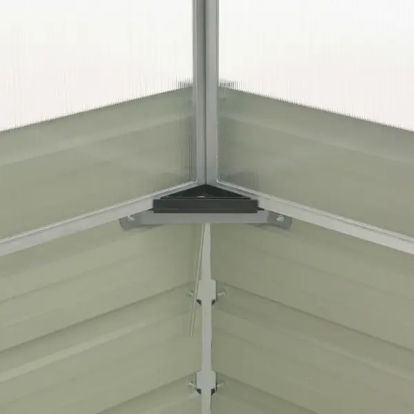 Kasvuhoone istutuskastiga, pruun, tsingitud teras ja PC-katus, 100 x 100 x 85 cm – 6