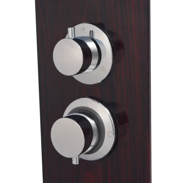 Multifunktsionaalne dušipaneel vihmaduši ja massaažifunktsiooniga, pruun klaas, 18 x 42 x 133 cm – 6