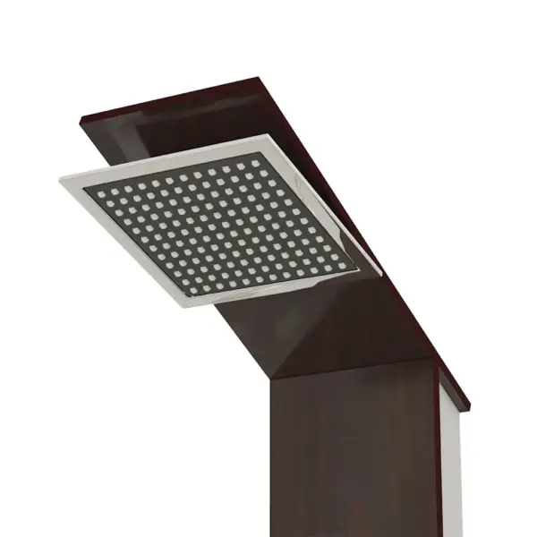 Pruun klaasist dušipaneelisüsteem vihmaduši, massaažijugade ja käsidušiga, 18 x 42 x 127 cm – 4