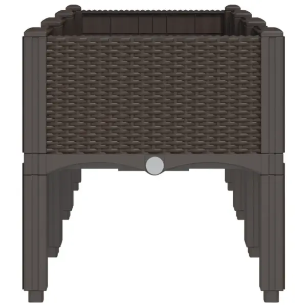 Kõrgendatud taimekast jalgadel, pruun PP, 120 x 40 x 42 cm – 4