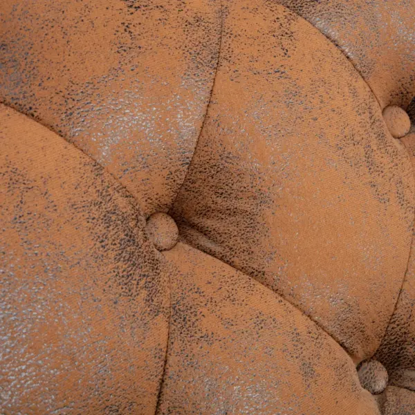 Pruun kunstseemisnahast kanapee nööpdetailidega, 145 x 52 x 77 cm – 7