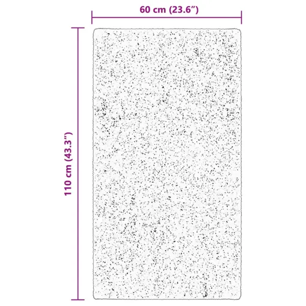 Libisemisvastane ristkülikukujuline vaip Huarte, pruun polüster, 110 x 60 cm – 10