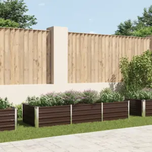 Aia taimelava pruunist tsingitud terasest, 240 x 80 x 45 cm