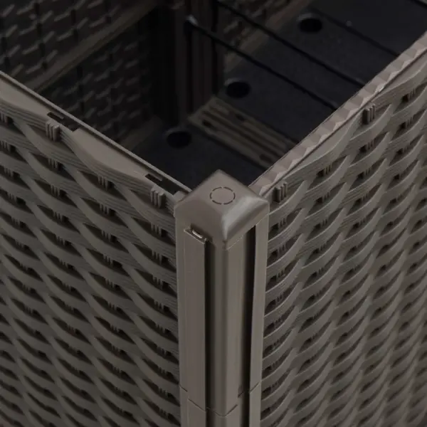 Modulaarne polüpropüleenist aia taimekasti komplekt, pruun, 160 x 160 x 53 cm – 7