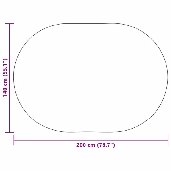 Pruun ovaalne välivaip Zizur, polüpropüleen, 200 x 140 cm – 10