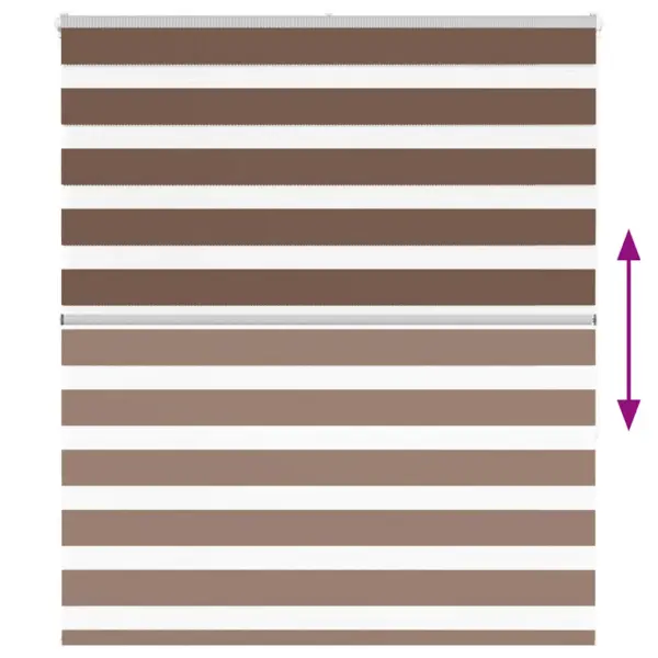 Triibuline päev-öö ruloo, pruun, 135 x 150 cm, polüester – 5