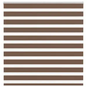 Päev-öö sebraruloo aknale, pruun, 150 x 150 cm, 100% polüester, alumiiniumist ülemise siiniga