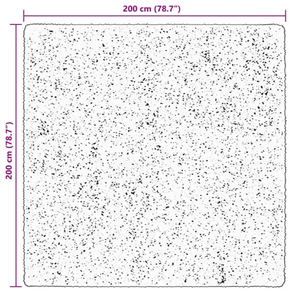Pruun kandiline polüestervaip HUARTE, libisemisvastane, 200 x 200 cm – 10