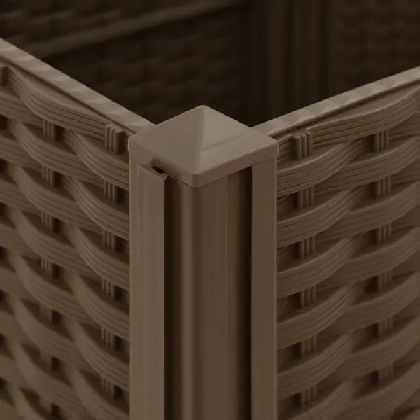 Pruun polüpropüleenist kõrgpeenar 120 x 40 x 38 cm – 7