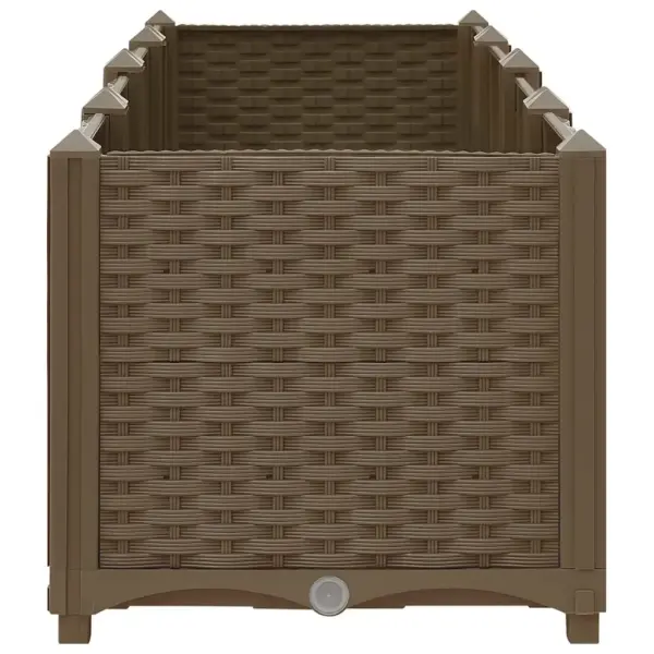 Pruun polüpropüleenist kõrgpeenar 160 x 40 x 38 cm – 5