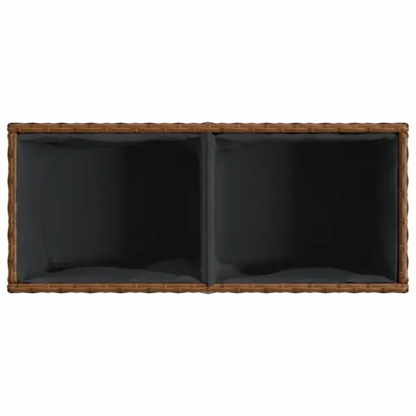 Pruun polürotangist taimekast kahe sisekotiga, 72 x 30 x 32 cm – 8