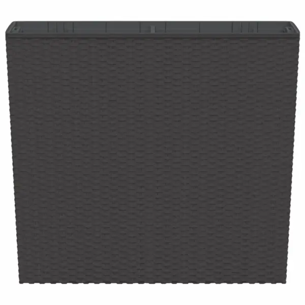 Pruun rotangi välimusega taimekast eemaldatava sisekastiga, 58 x 18 x 50 cm, 12/44 l PP – 4