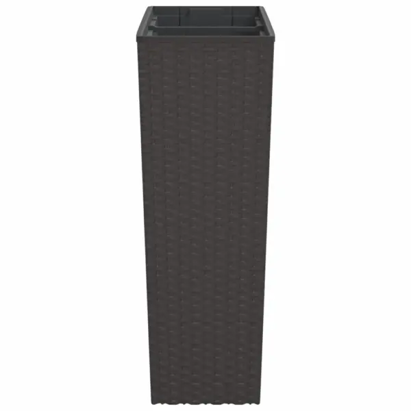 Pruun rotangi välimusega taimekast eemaldatava sisekastiga, 58 x 18 x 50 cm, 12/44 l PP – 5