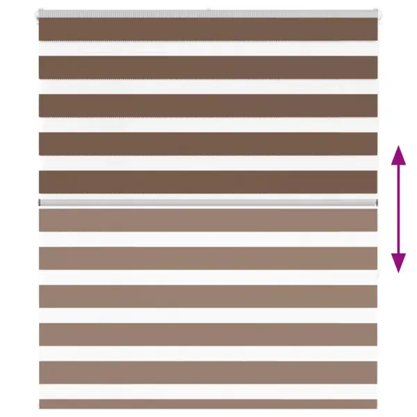 Pruun sebra ruloo 120 x 150 cm, 100% polüester, kanga laius 115,9 cm – 5