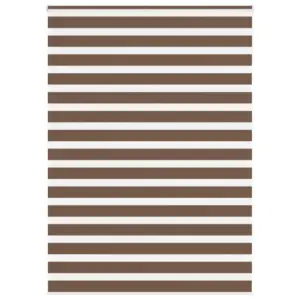 Pruun sebra ruloo 160 x 230 cm, 100% polüester, alumiiniumsiiniga