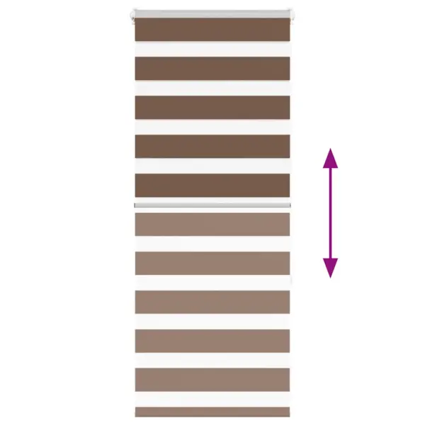 Pruun sebra ruloo päev-öö, 60 x 150 cm, polüester – 5