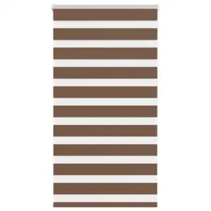 Pruun sebra ruloo triibuline 85 x 150 cm, kanga laius 80,9 cm, polüester