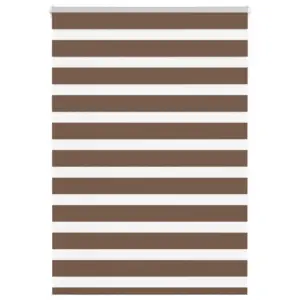 Triibuline sebra ruloo, pruun, 95 x 150 cm, kanga laius 90,9 cm, 100% polüester