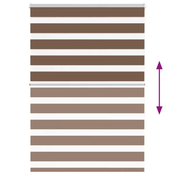 Triibuline sebra ruloo, pruun, 95 x 150 cm, kanga laius 90,9 cm, 100% polüester – 5