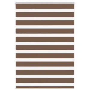 Pruun triibuline sebraruloo 100 x 150 cm, 100% polüester