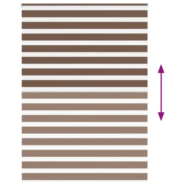 Pruun sebraruloo, 165 x 200 cm, 100% polüester, alumiiniumsiiniga – 5