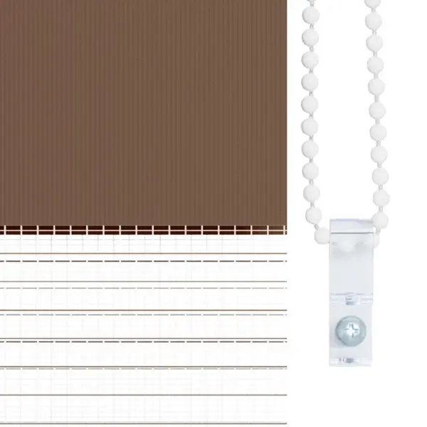 Pruun triibuline sebraruloo, 80 x 150 cm, kanga laius 75,9 cm, polüester – 9