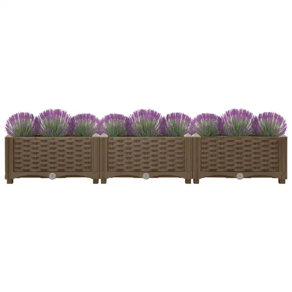 Pruun polüpropüleenist taimekast, 120 x 40 x 23 cm – 3