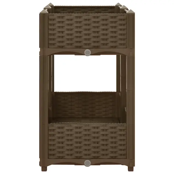 Pruun taimekast 2 riiuliga, PP polüpropüleen, 80 x 40 x 71 cm – 4