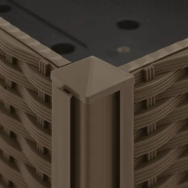 Pruun taimekast 40 x 40 x 23 cm, polüpropüleenist – 6