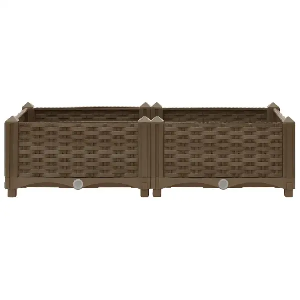 Taimekast aeda ja rõdule, pruun polüpropüleen, 80 x 40 x 23 cm – 4