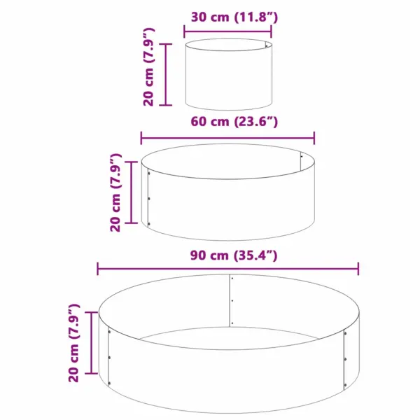 Terasest aiapott pruun, 90 x 90 x 20 cm, välitingimustesse – 12