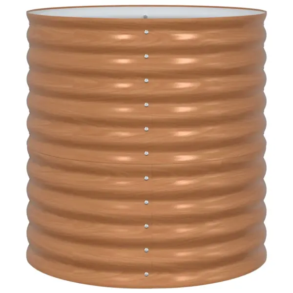 Kõrge aiapeenar, pruun teras, 80 x 80 x 81 cm – 5