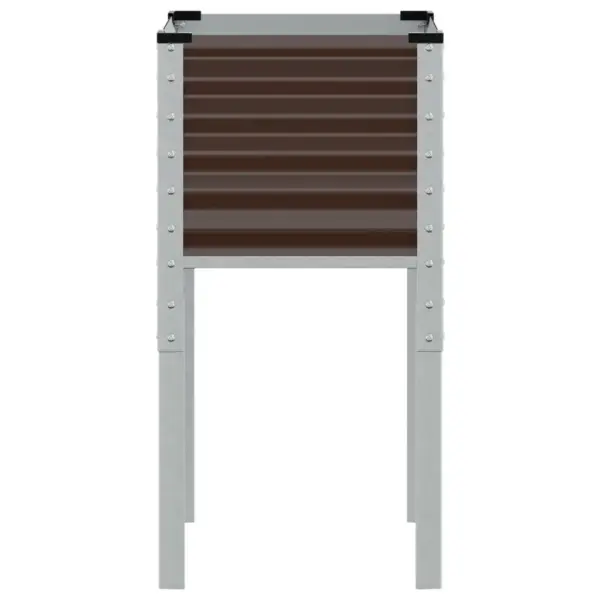 Pruun terasest kõrge lillekast aeda, 45 x 45 x 88 cm – 4