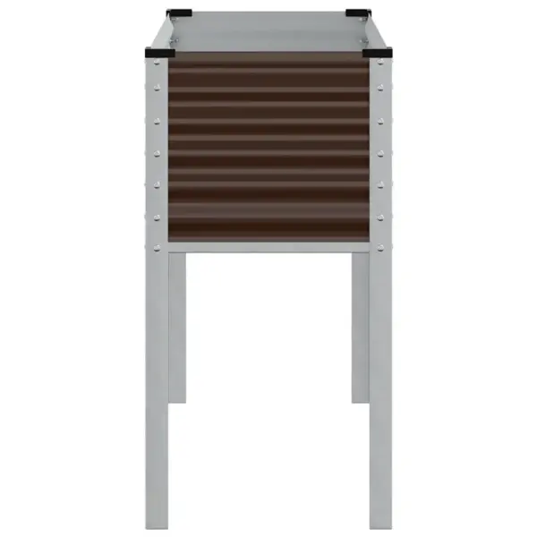 Kõrgendatud terasest lillekast aeda, pruun, 100 x 45 x 90 cm – 5