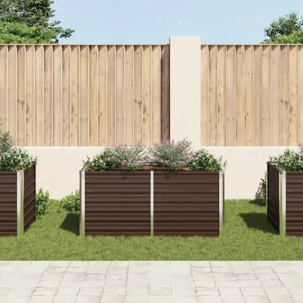 Kõrgendatud peenrakast pruunist tsingitud terasest, 160 x 80 x 77 cm – 3