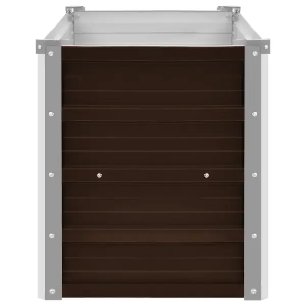 Pruun tsingitud terasest kõrgpeenar avatud põhjaga, 100 x 40 x 45 cm – 5