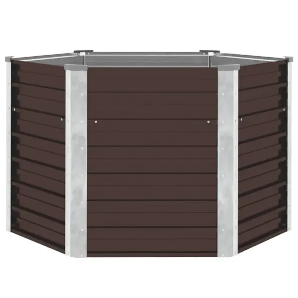 Pruun tsingitud terasest kõrgpeenar avatud põhjaga, 129 x 129 x 77 cm – 3