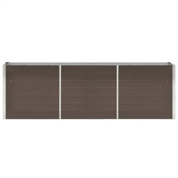 Tsingitud terasest taimelava, pruun, 240 x 40 x 77 cm – 4