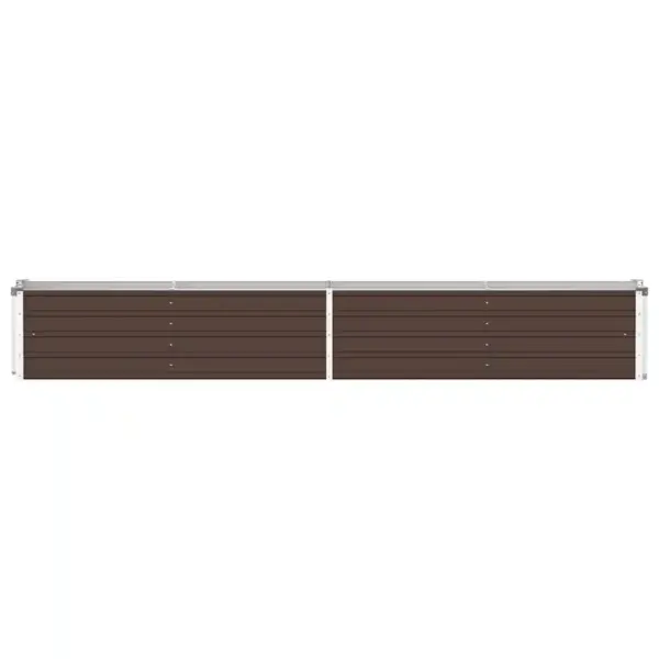 Pruun tsingitud terasest taimelava, 320 x 40 x 45 cm – 4