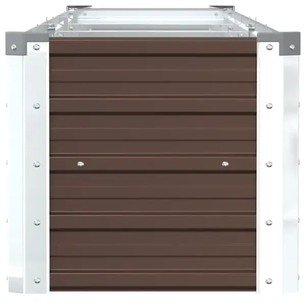 Pruun tsingitud terasest taimelava, 320 x 40 x 45 cm – 5