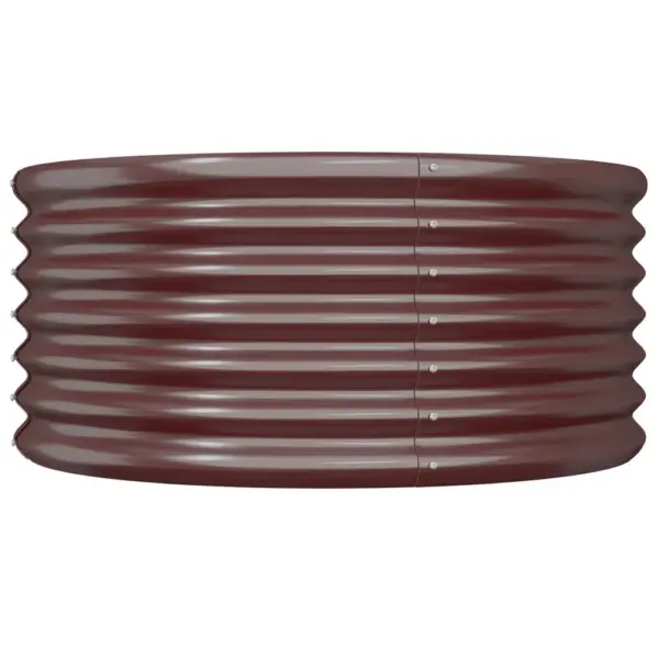 Ümmargune aia taimekast, pruun galvaniseeritud teras, 80 x 36 cm – 3