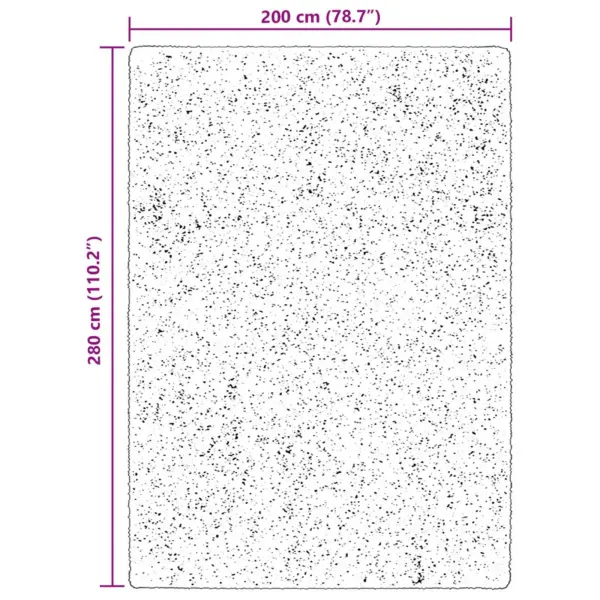 Libisemisvastane pruun vaip HUARTE, ristkülikukujuline polüester, 280 x 200 cm – 10