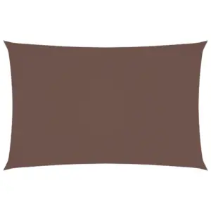 Veekindel oxford-kangast päikesepuri UV-kaitsega, ristkülikukujuline, pruun, 2,5 x 5 m