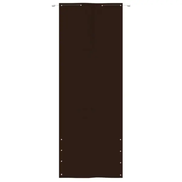 Veekindel rõdusirm privaatsuseks, pruun Oxfordi kangas, 80 x 240 cm – 2